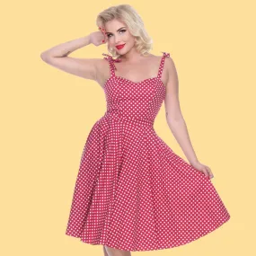 Albuquerque Dress in Red Dots