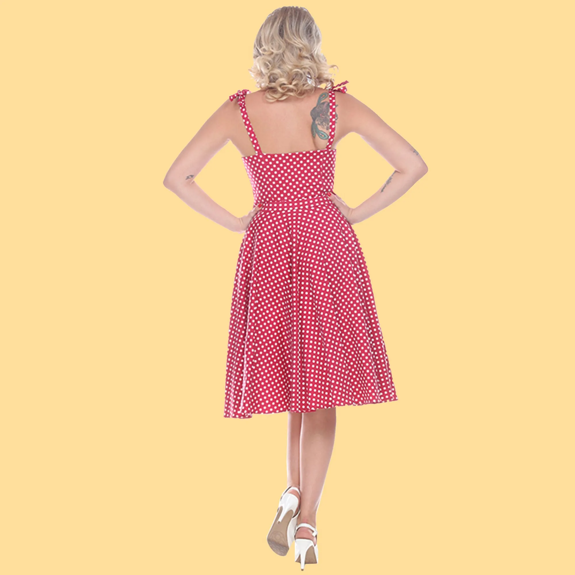 Albuquerque Dress in Red Dots