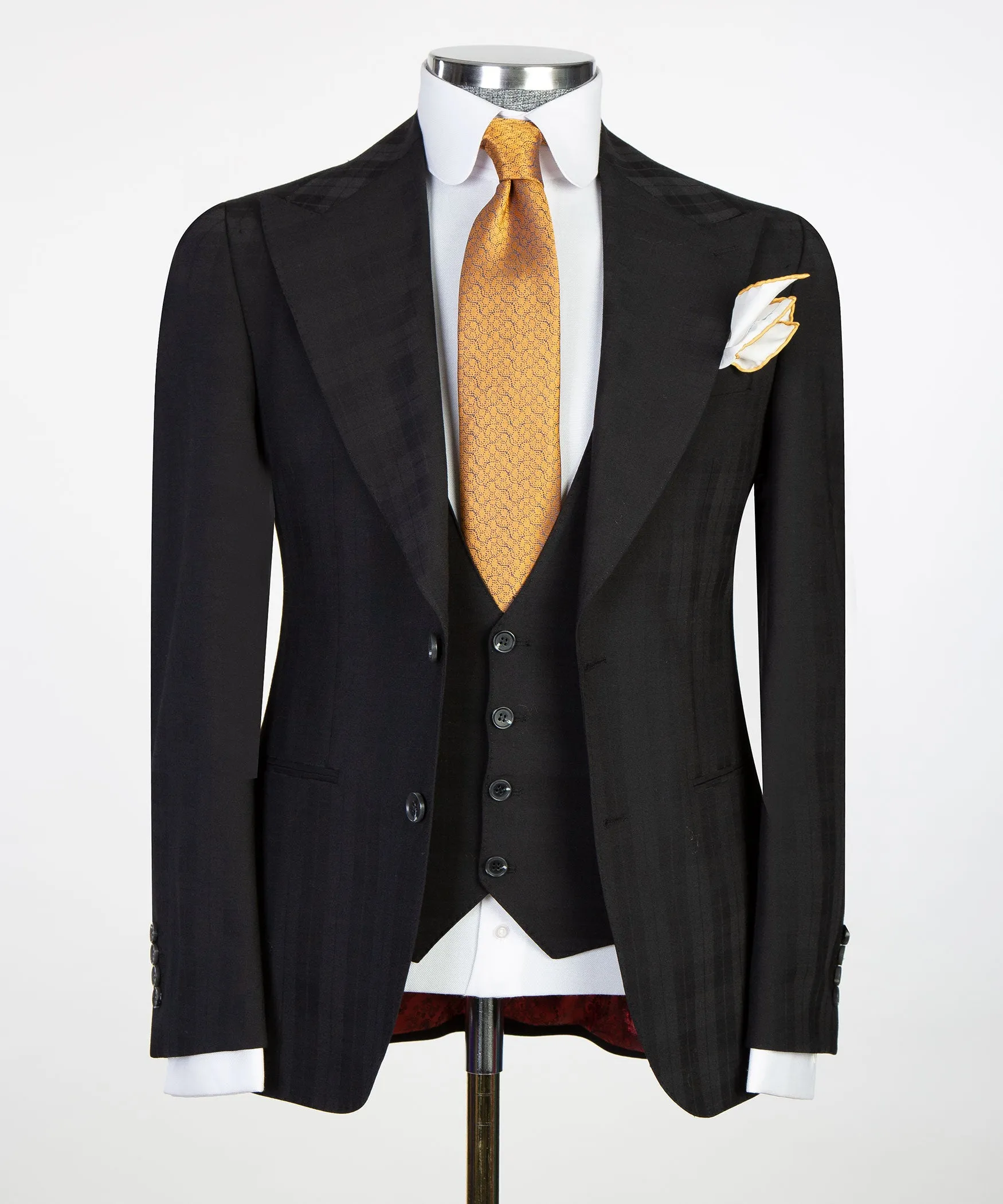 Black Business Plaid Suit