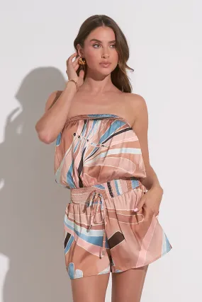 Elan Manila Print Romper