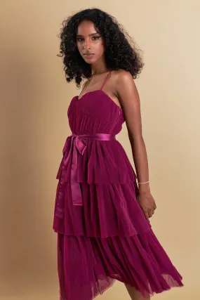 Endless Rose - Tulle Tiered Midi Dress