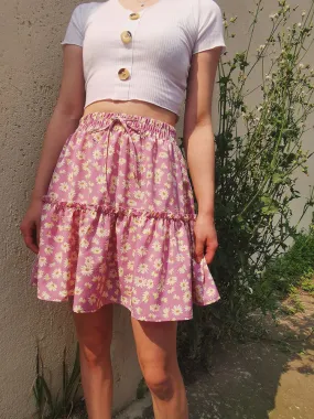 Floral Mini Summer Skirt for Women