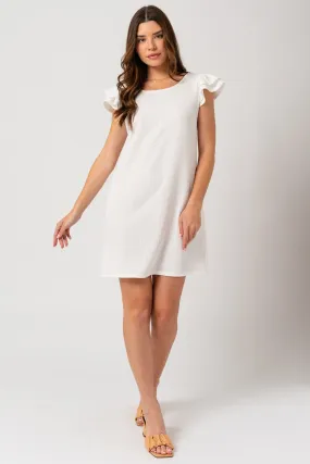 Flutter Sleeve Shift Dress