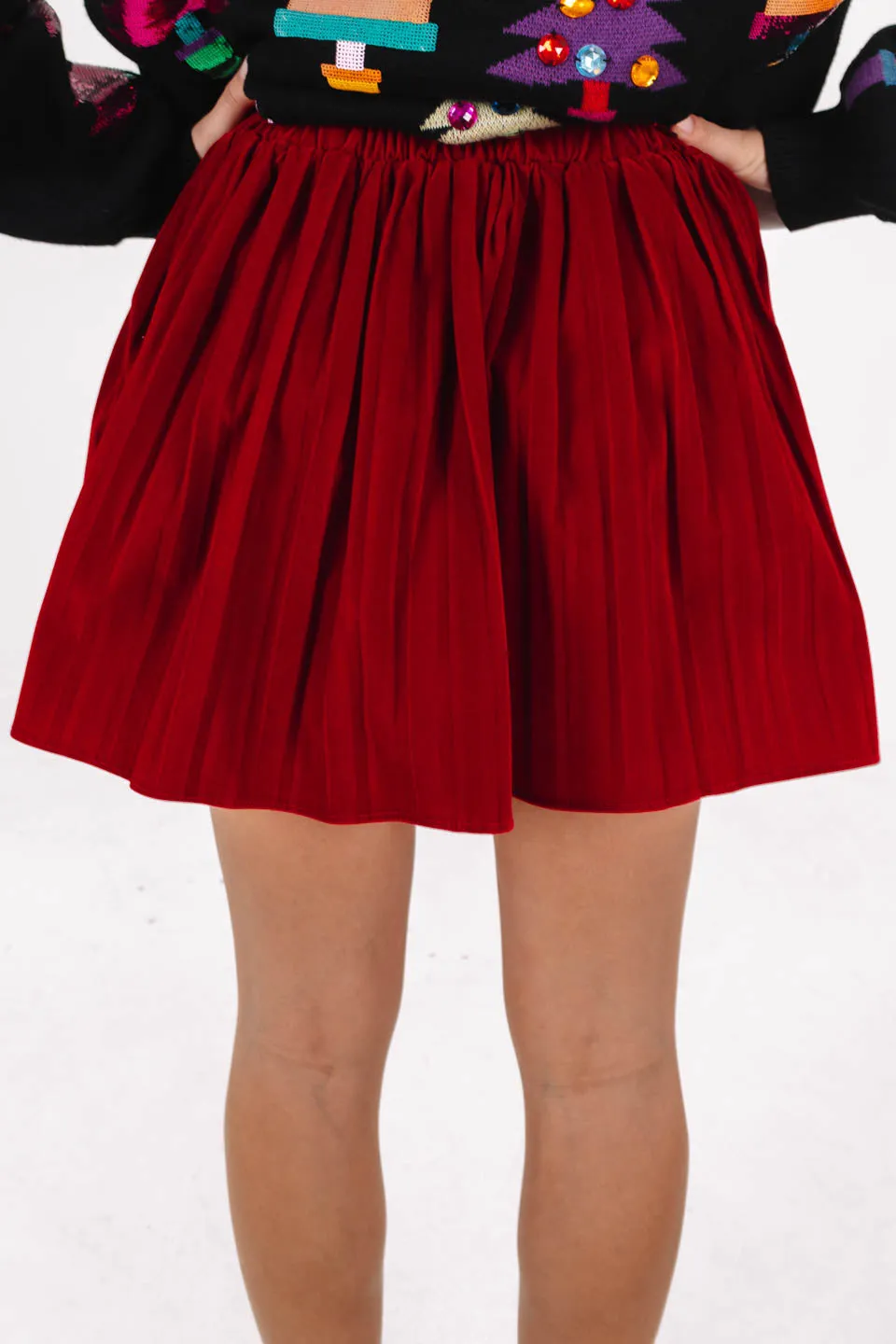 Holly Jolly Feeling Skirt - Red