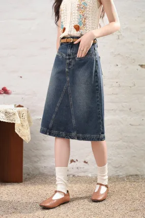 Midi Denim Skirt