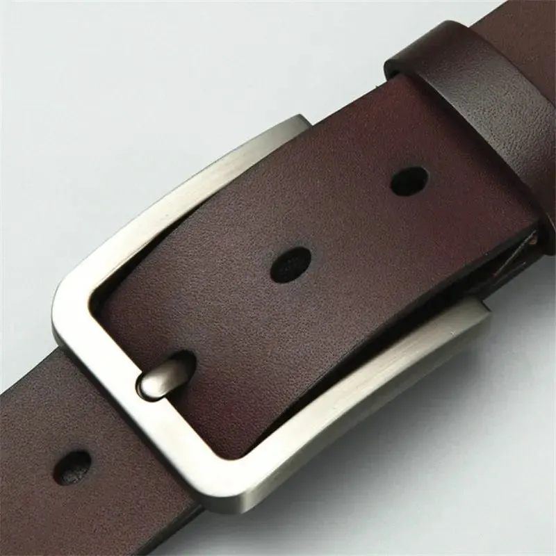 New Business Leisure Men's Alloy Square Pin Buckle Belts Male Famous Brand Luxury Designer Pu Leather Jeans Belts for Men