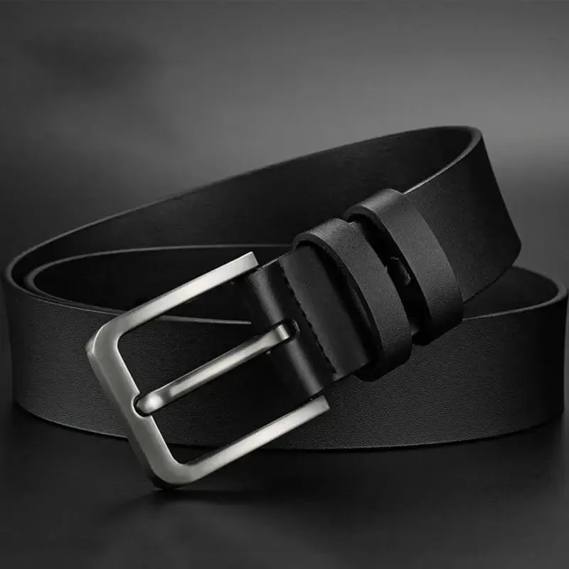 New Business Leisure Men's Alloy Square Pin Buckle Belts Male Famous Brand Luxury Designer Pu Leather Jeans Belts for Men