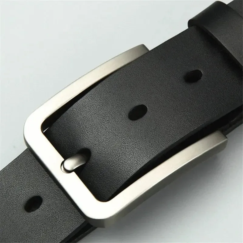 New Business Leisure Men's Alloy Square Pin Buckle Belts Male Famous Brand Luxury Designer Pu Leather Jeans Belts for Men