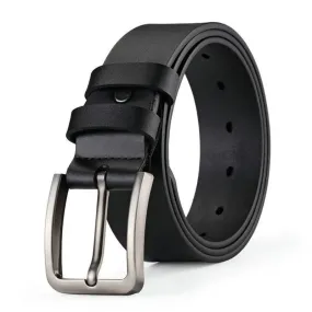 New Business Leisure Men's Alloy Square Pin Buckle Belts Male Famous Brand Luxury Designer Pu Leather Jeans Belts for Men