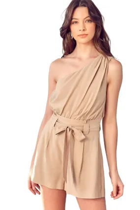 ONE SHOULDER SELF TIE ROMPER