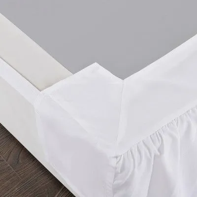 Open Box - King Ruffled Bed Skirt White - Magic Skirt