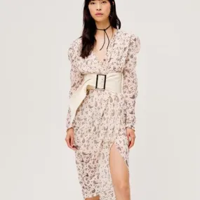 Paisley Midi Dress Sand