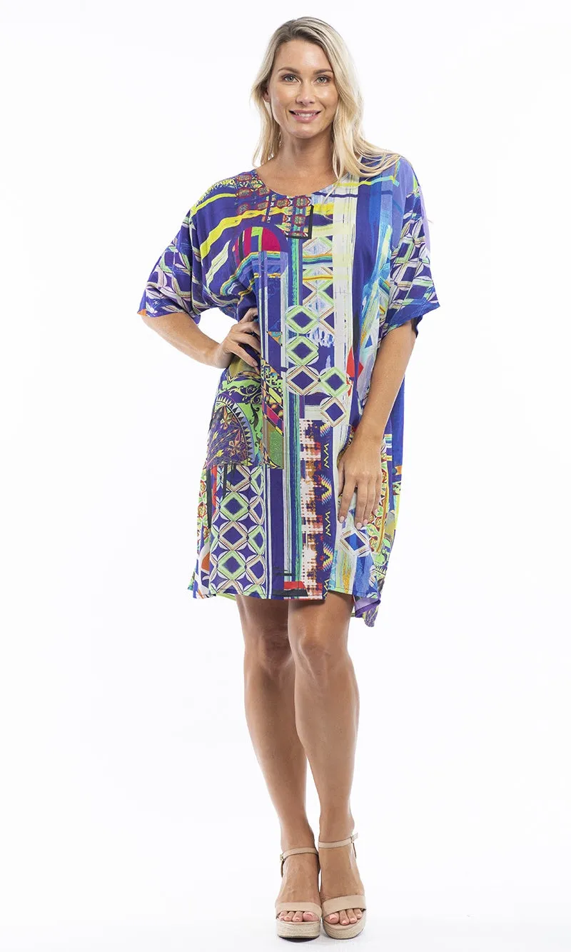 Rayon Shift Dress Loose Fit Digital, More Colours