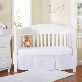 White Pleated Crib Skirt